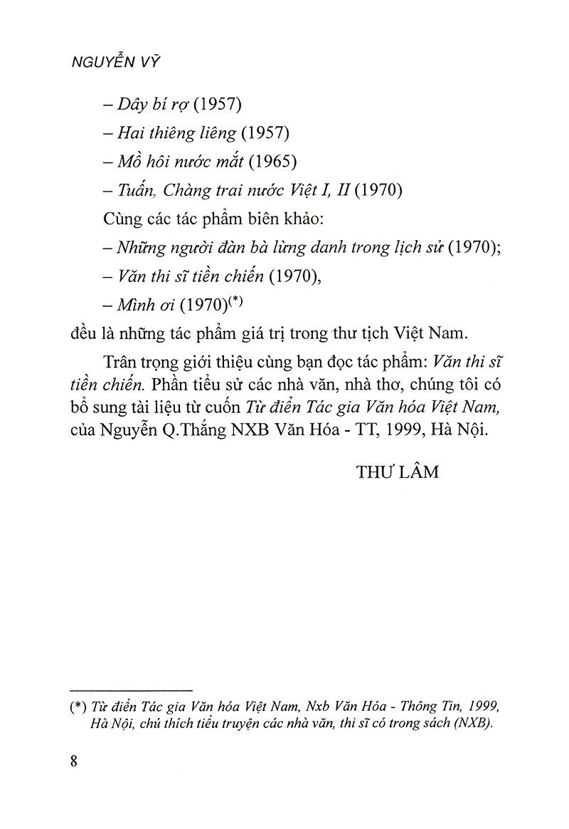 Văn Thi Sĩ Tiền Chiến
