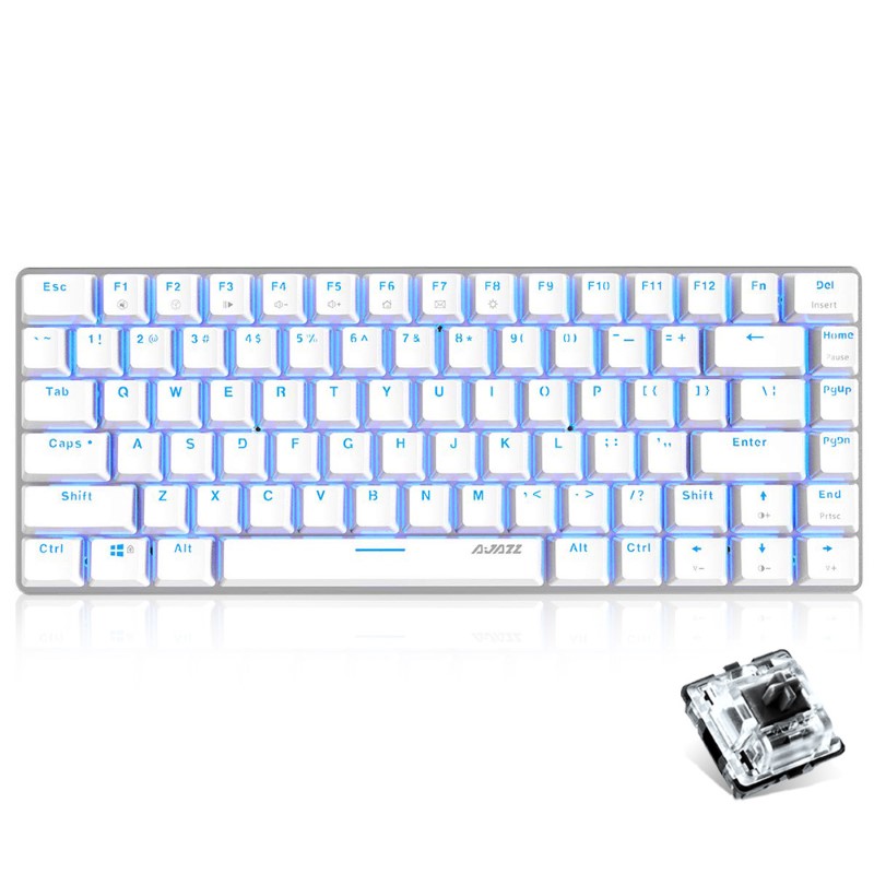 Bàn phím cơ mini gaming GEEK AK33 White Chống ồn - Hàng nhập khẩu