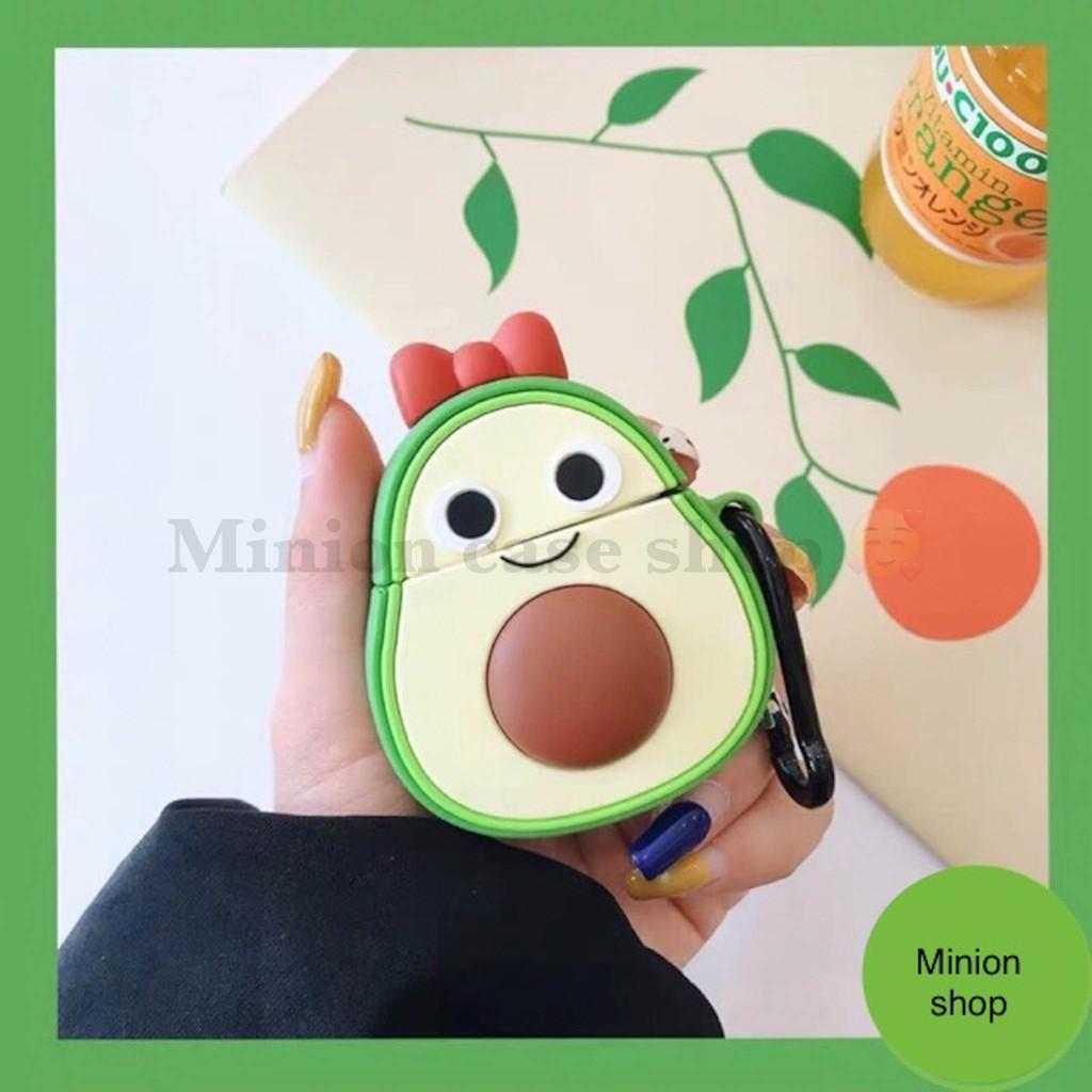 Bao Case Ốp dành cho airpod 1 và 2, tai nghe bluetooth i11,i12, i100, i9s... silicon 3D bơ cột nơ cao cấp