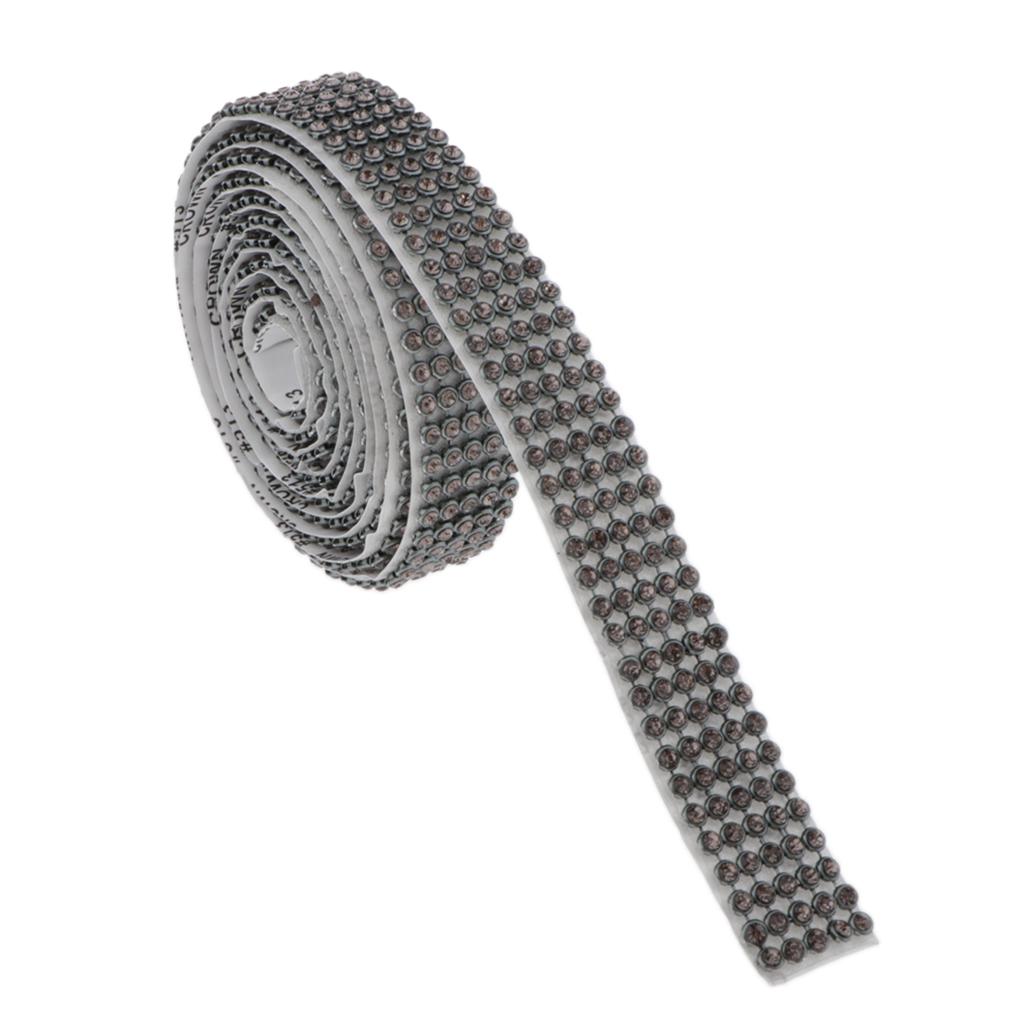 Cuộn Dây Ruy Băng Đính Đá 5 Hàng Dùng Trang Trí DIY Độc Đáo