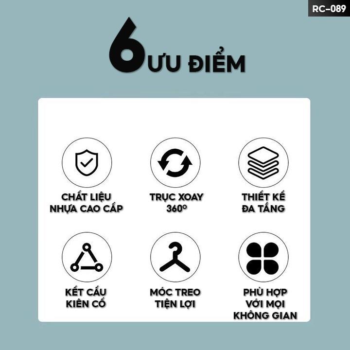 Kệ Phơi Giày Dép Bằng Nhựa Có Lõi Inox Cao Cấp Xoay 360 Độ Tiện Lợi Nhiều Tầng Và Màu Sắc Để Chọn Lựa RC-089