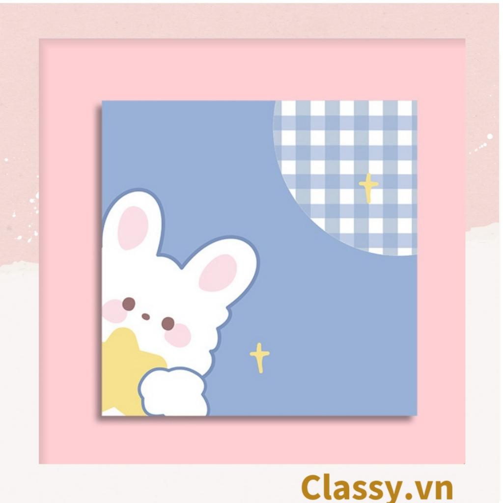 Tệp 50 tờ Giấy note Classy ghi nhớ màu pastel dễ thương in hình hoạt hình; tiện dụng; kích thước 80X 80 Cm PK726