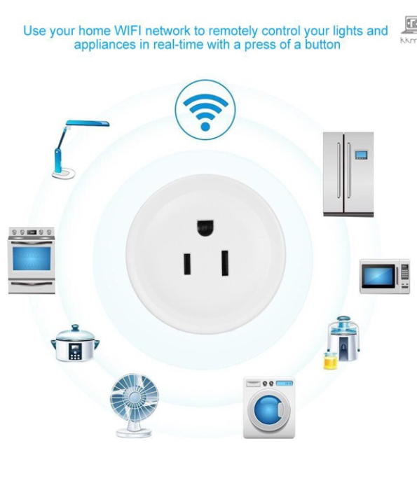 Ổ Cắm Điện Điều Khiển Qua Điện Thoại Thông Minh, App Smart Life, 100V 220V-10A; ổ cắm wifi ap t-u-a-y