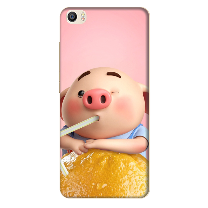 Ốp lưng nhựa cứng nhám dành cho Xiaomi Mi 5 in hình Heo Con Uống Nước