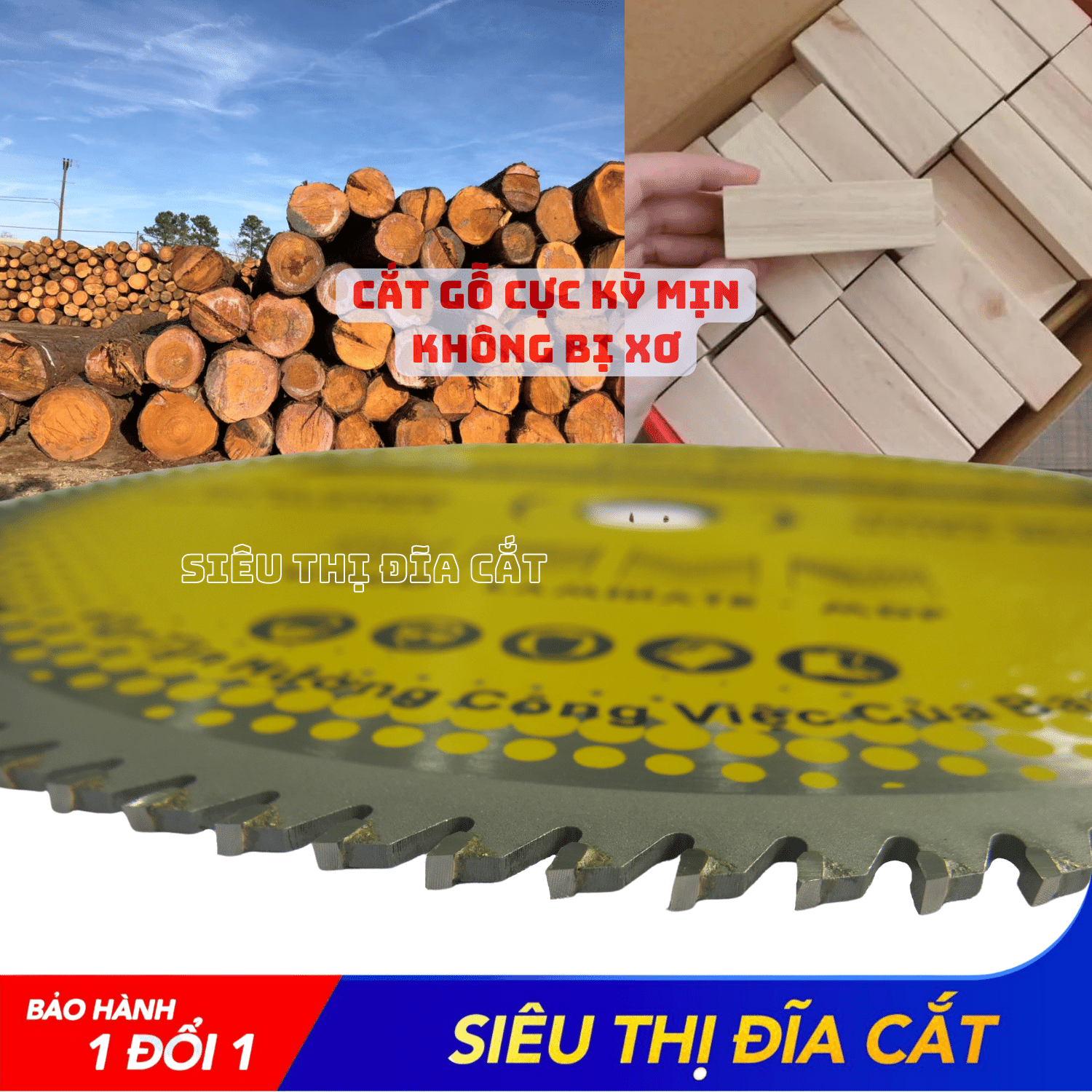 LƯỠI CƯA - LƯỠI CẮT GỖ 305-100 RĂNG KINGTOM VÀNG – CHẤT LƯỢNG VÔ ĐỊCH PHÂN KHÚC GIÁ RẺ!