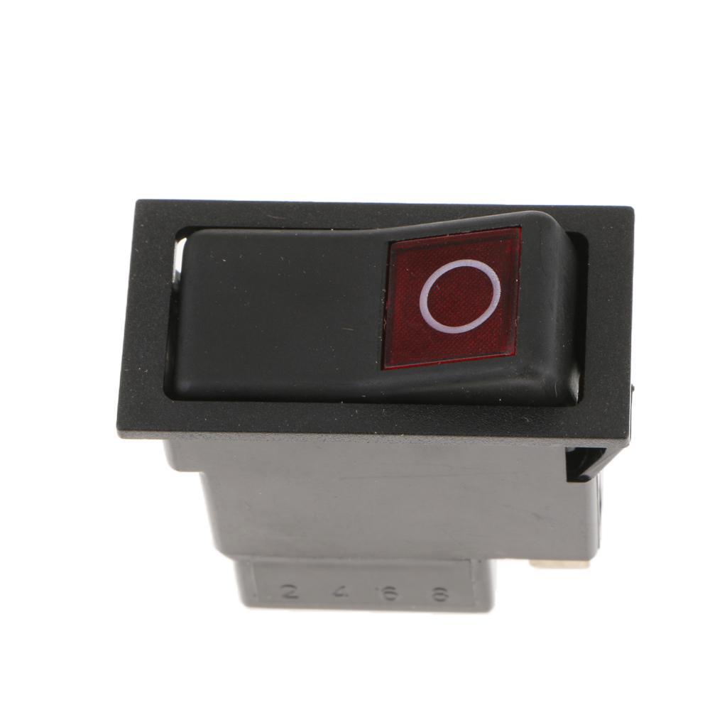 3X  2-Pin  rocker Switch Water Fused Capped ABS Toggle Switch