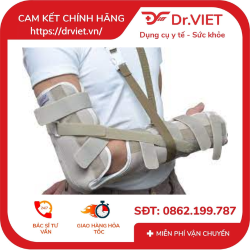 Nẹp cánh tay GIAHU-008 có chức năng cố định gãy, trật khớp vùng khuỷu tay sau chấn thương hoặc sau phẫu thuật