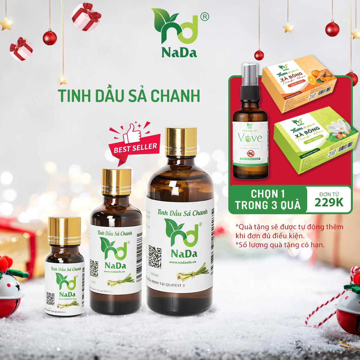 Tinh dầu sả chanh nguyên chất Nada