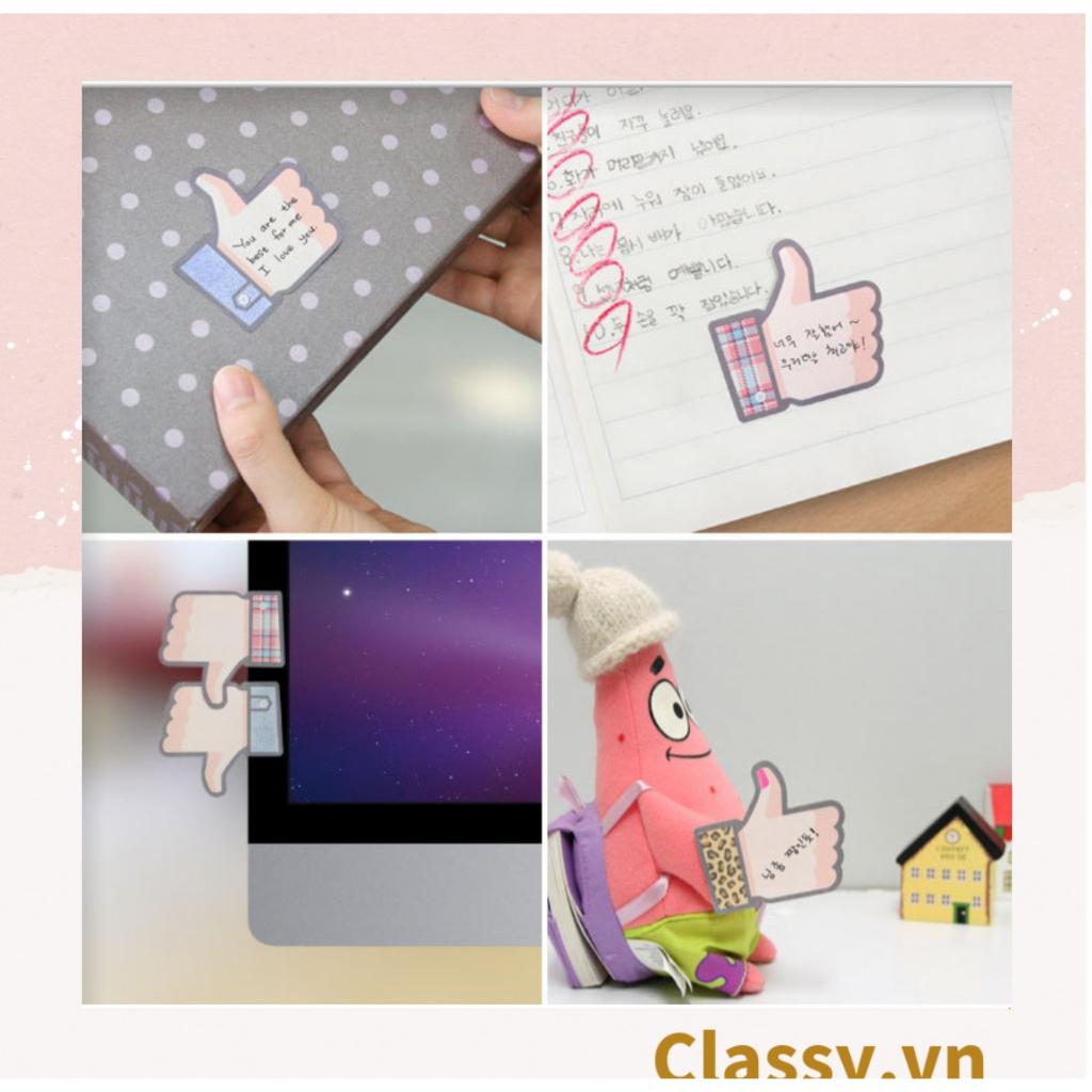 40 miếng Giấy note ghi nhớ Post-It, hình bàn tay LIKES dễ thương sáng tạo tiện dụng; kích thước 60 * 56mm PK620