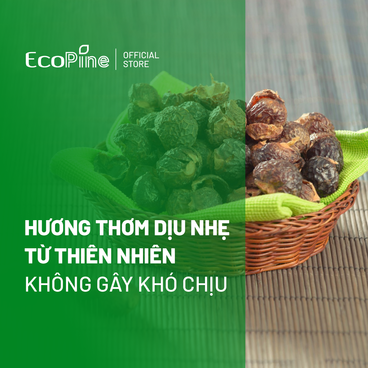 Nước rửa chén hữu cơ bồ hòn ECOPINE 500ml - Tinh dầu Trà Chanh