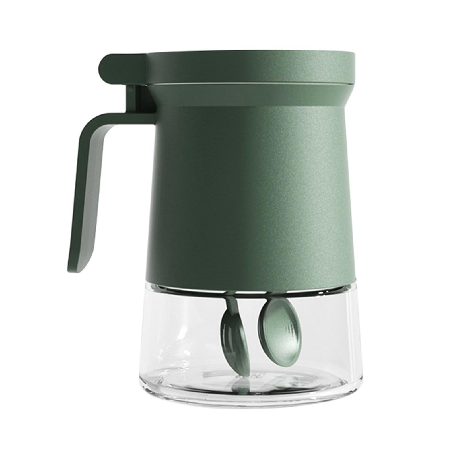 Storage Jar Container Glass with Lid Airtight for Household Kitchen Tool Green