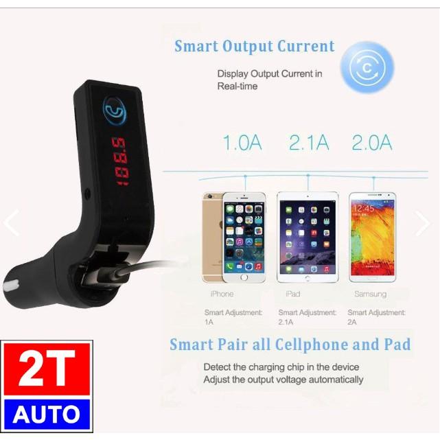 TẨU NGHE NHẠC VÀ ĐÀM THOẠI QUA BLUETOOTH TRÊN XE HƠI Ô TÔ- SIÊU TIỆN ÍCH:  SKU:606