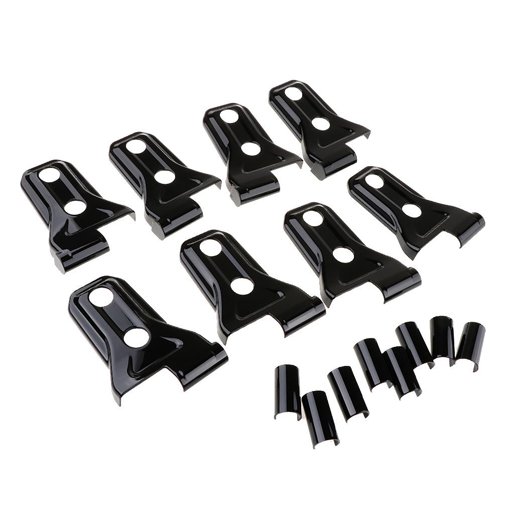 8 PCS / 4 Door ABS Car Door Hinge Cover Trim Black For Jeep Wrangler JL 2018