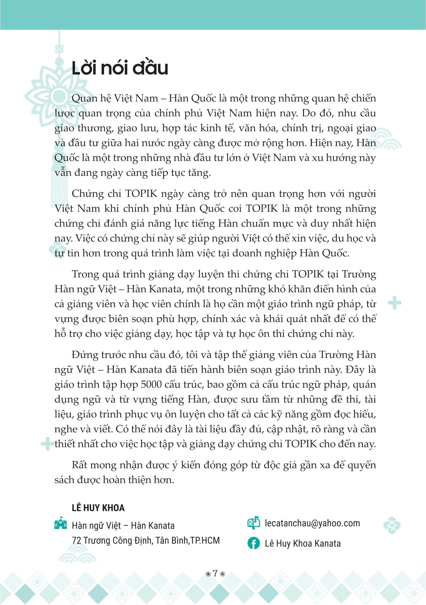 Sách - 5000 Cấu Trúc Ngữ Pháp, Quán Dụng Ngữ Và Từ Vựng Tiếng Hàn