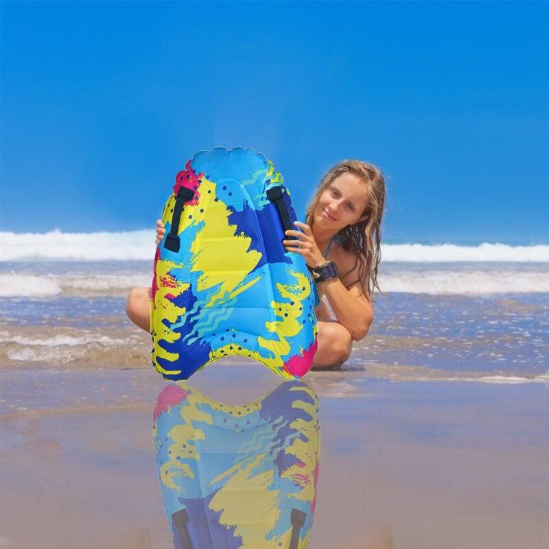 Inflatable Surf Board With Handles Lightweight Swimming Floating Surfboard Aid Mat Surfing Summer Water Fun Toy For Kids Adult