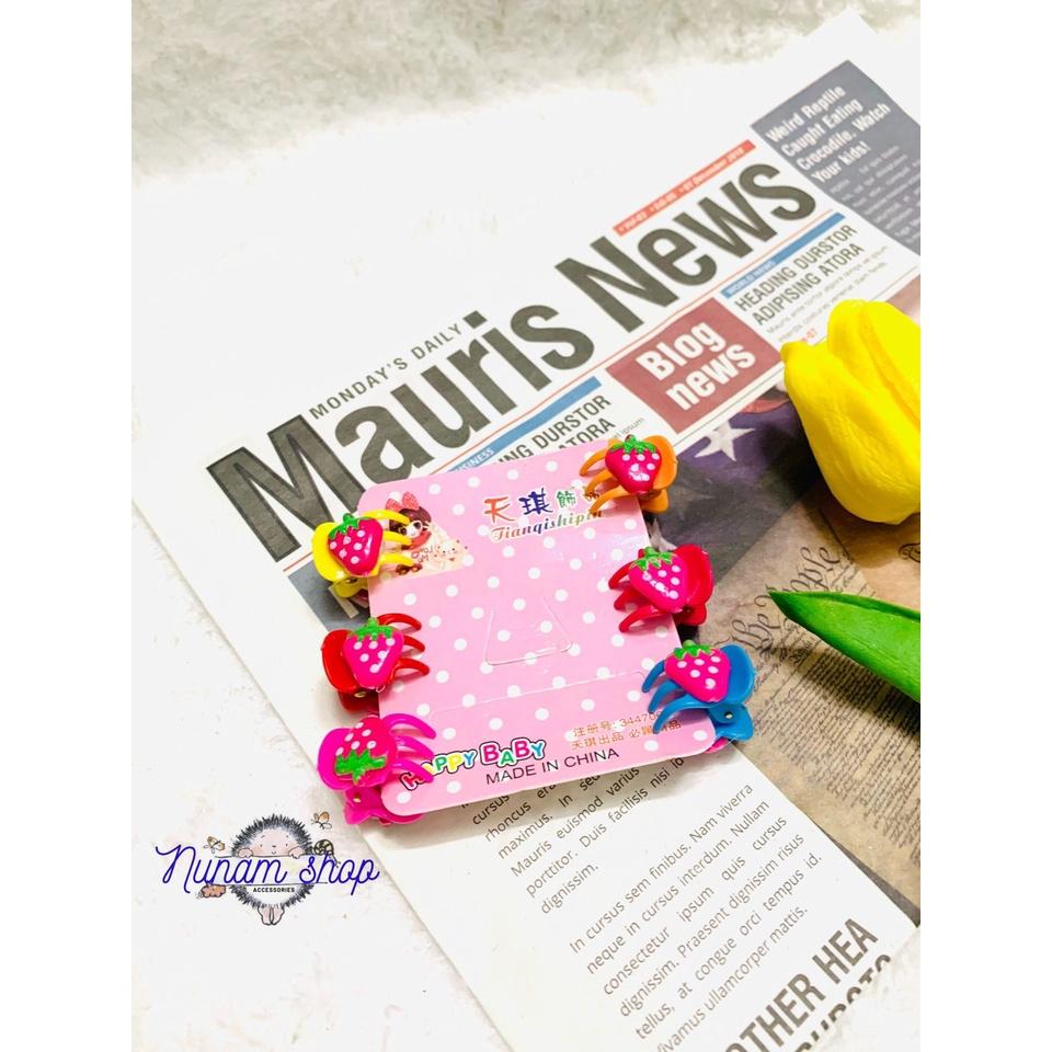 VỈ 6 KẸP CÀNG CUA PHIÊN BẢN NHỎ CUTE GẮN CHARM BẮT MẮT ĐÁNG YÊU CHO BÉ- NUNAM SHOP