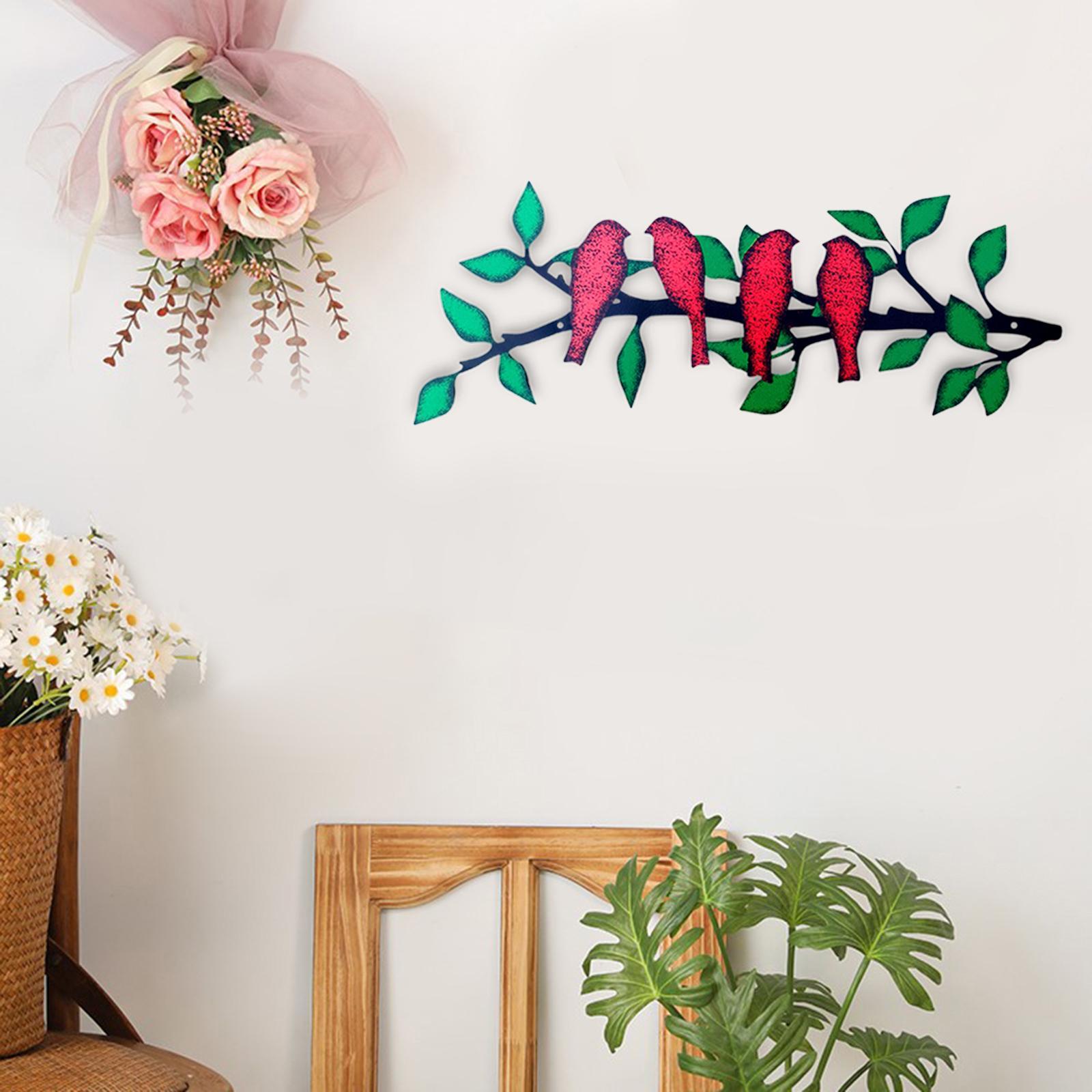 Metal Birds Wall Art Ornament Metal Sculpture for Bedroom Bathroom Kitchen
