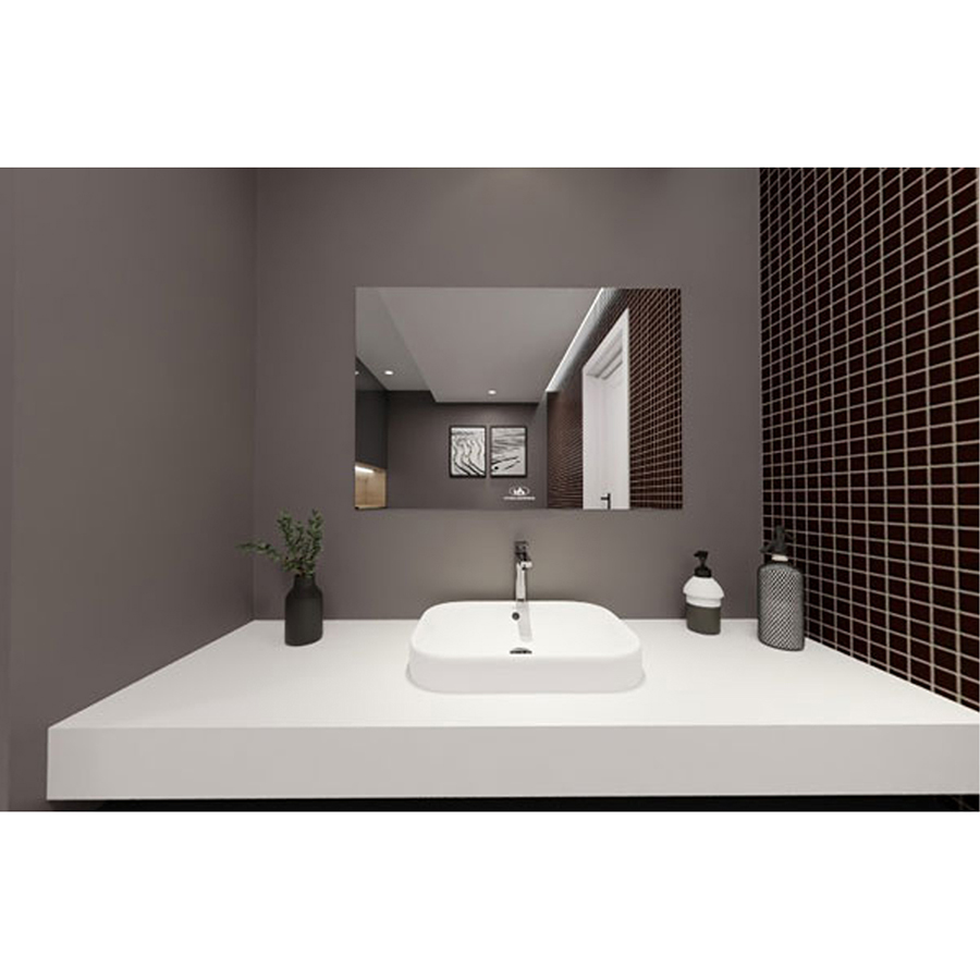 Lavabo bán âm bàn Viglacera V24 men sứ bền sáng, lỗ xả tràn xả sạch nước, kháng khuẩn dễ vệ sinh - Hoa Sen Home - Hàng chính hãng