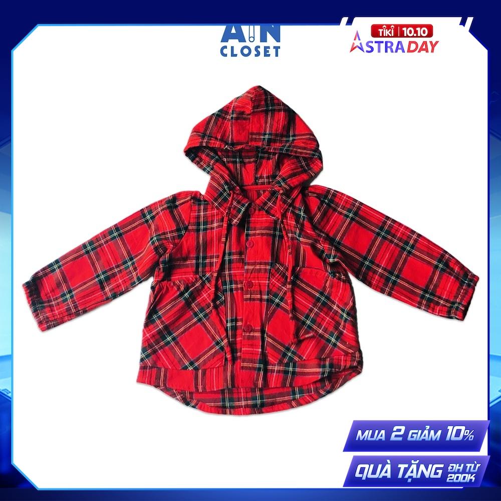 Áo khoác có nón cho mẹ họa tiết Caro đỏ cotton - AICDME2EURV9 - AIN Closet