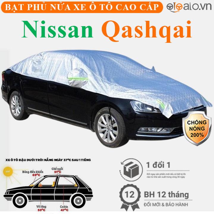 Bạt phủ nửa xe Nissan Qashqai vải dù 3 lớp
