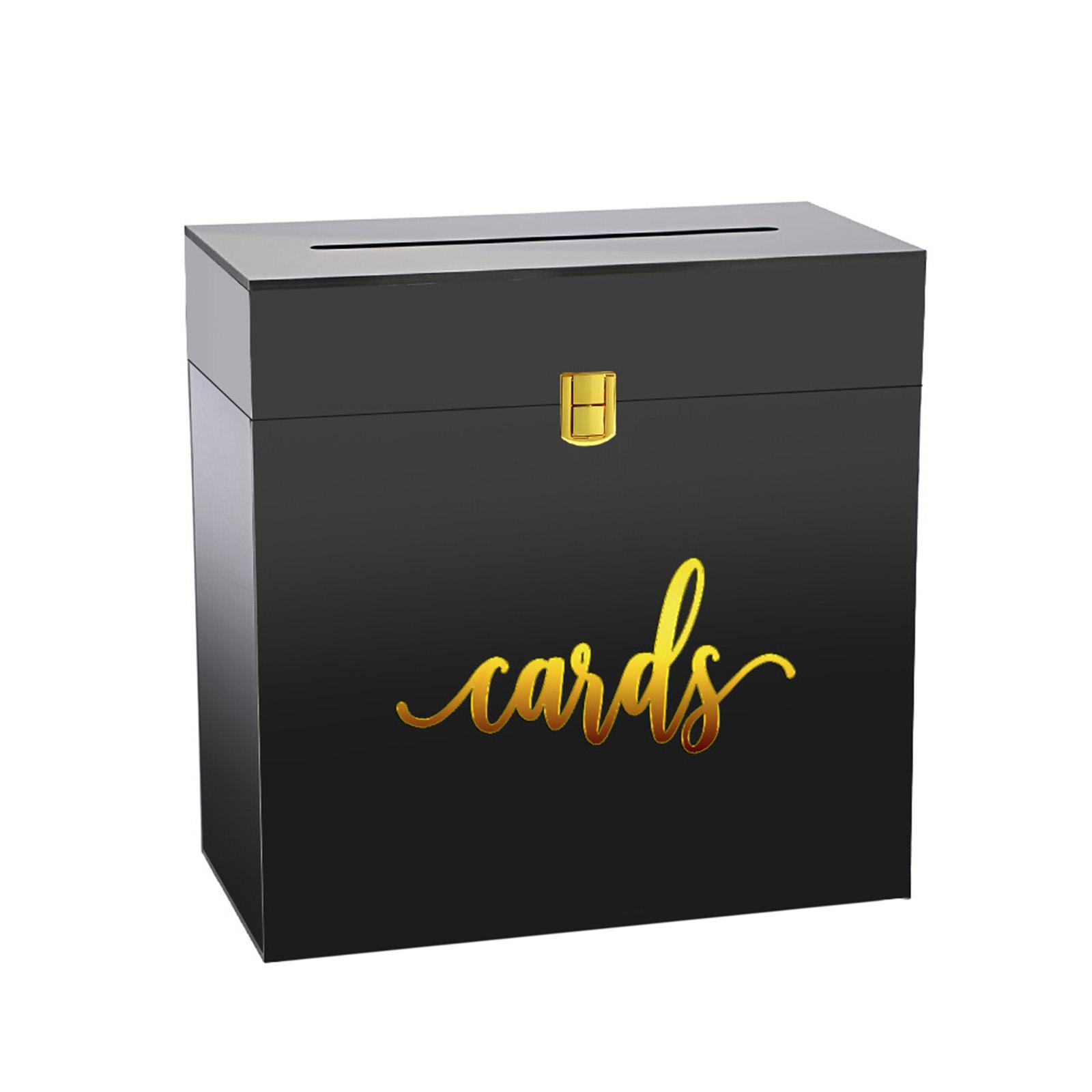 Black Acrylic  Box with Slot  Holder for Engagement