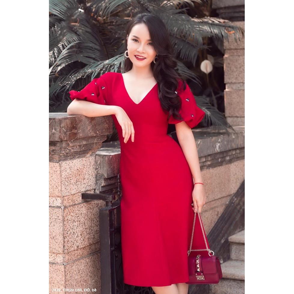 ĐẦM XÒE CỔ TIM TAY NGẮN DÚN