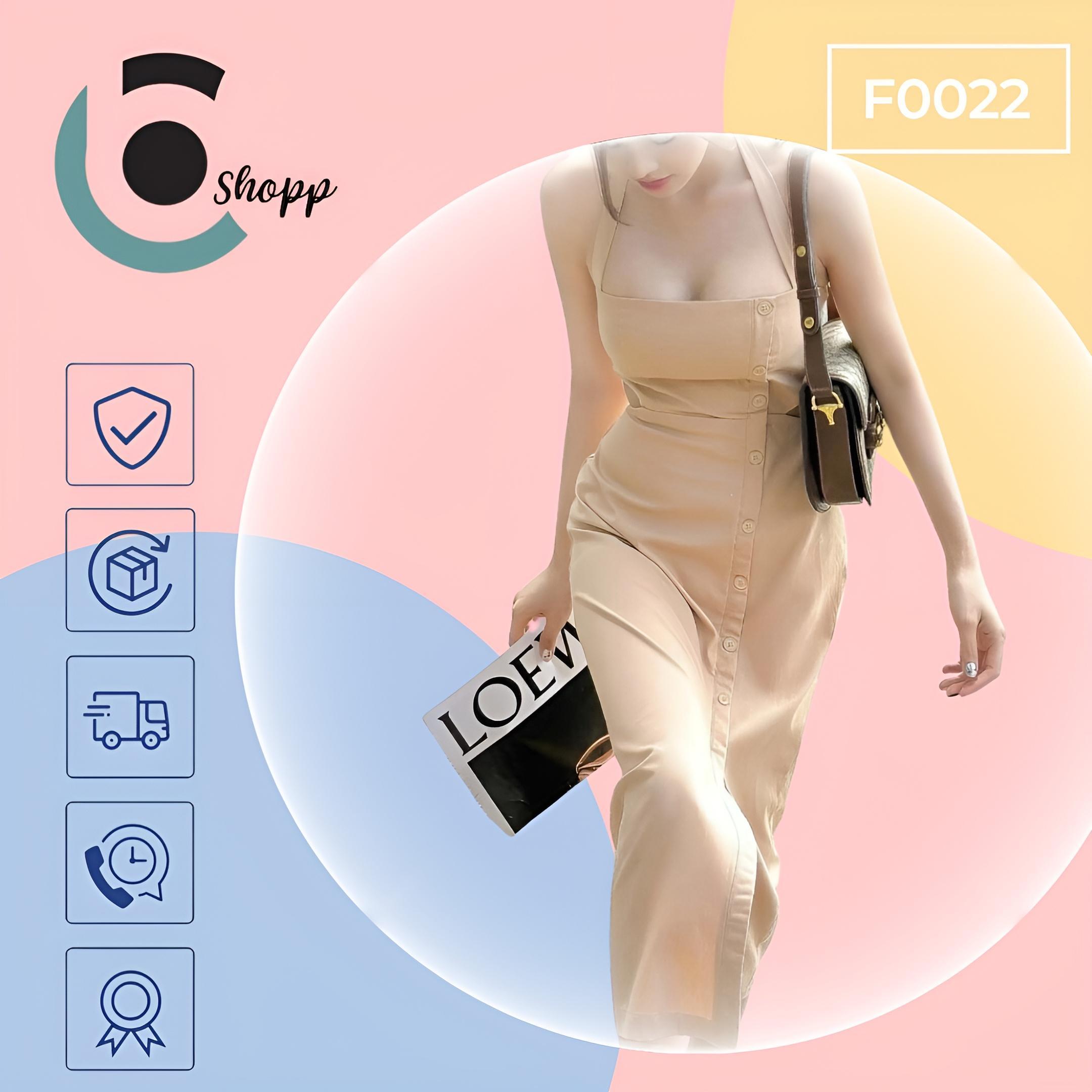 Đầm suông khoéc eo cao cấp