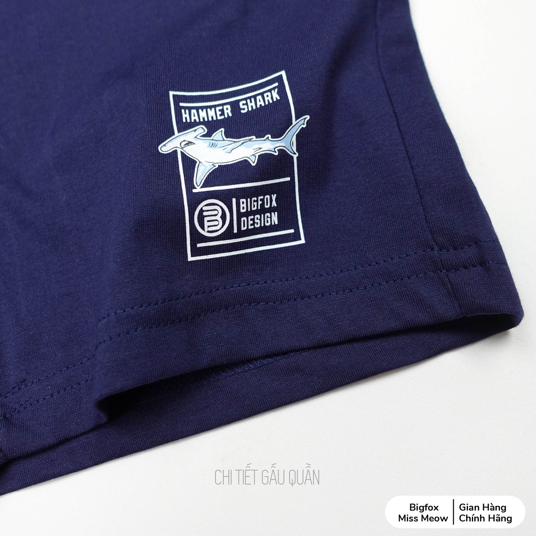 Bộ đồ sát nách cho bé trai Bigfox Miss Meow size đại mùa hè vải cotton kiểu ba lỗ in cá mập 3,7,9,11 tuổi 30kg 40kg 1929