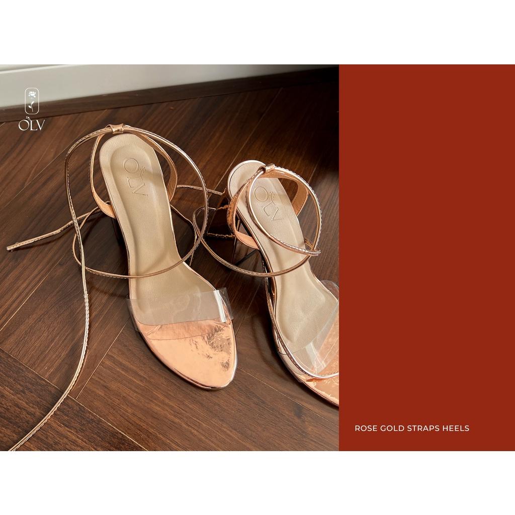 OLV - Giày Rose Gold Straps Heels