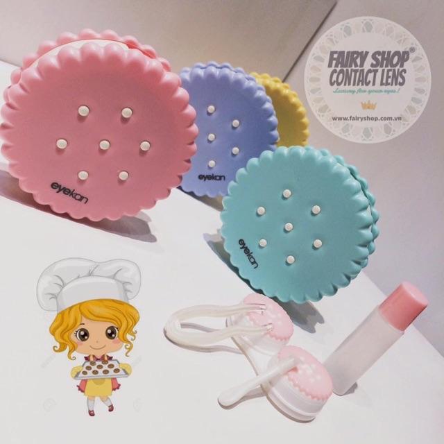 Hộp đựng lens bánh cute Kính Áp Tròng FAIRY SHOP CONTACT LENS