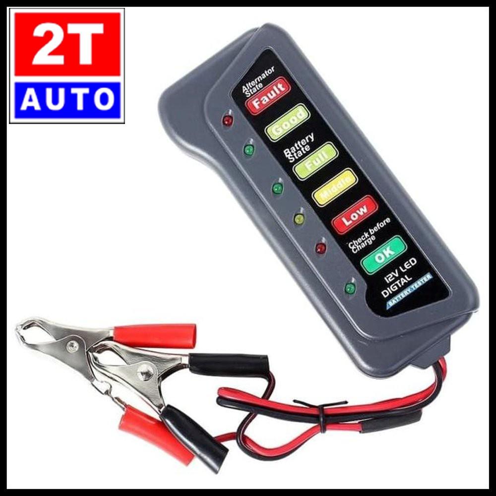 Thiết bị, máy kiểm tra tình trạng ắc quy acquy, bình điện xe hơi ô tô xe máy 12V: SKU:288