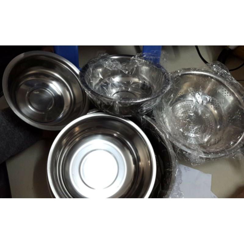 Set 5 rổ chậu Inox 304 cao cấp