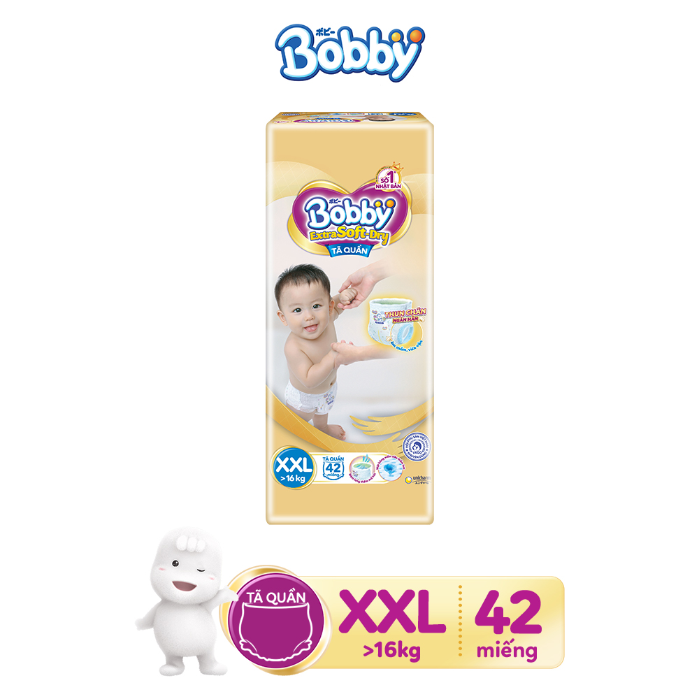 Tã quần cao cấp Bobby Extra Soft Dry thun chân ngăn hằn XXL46