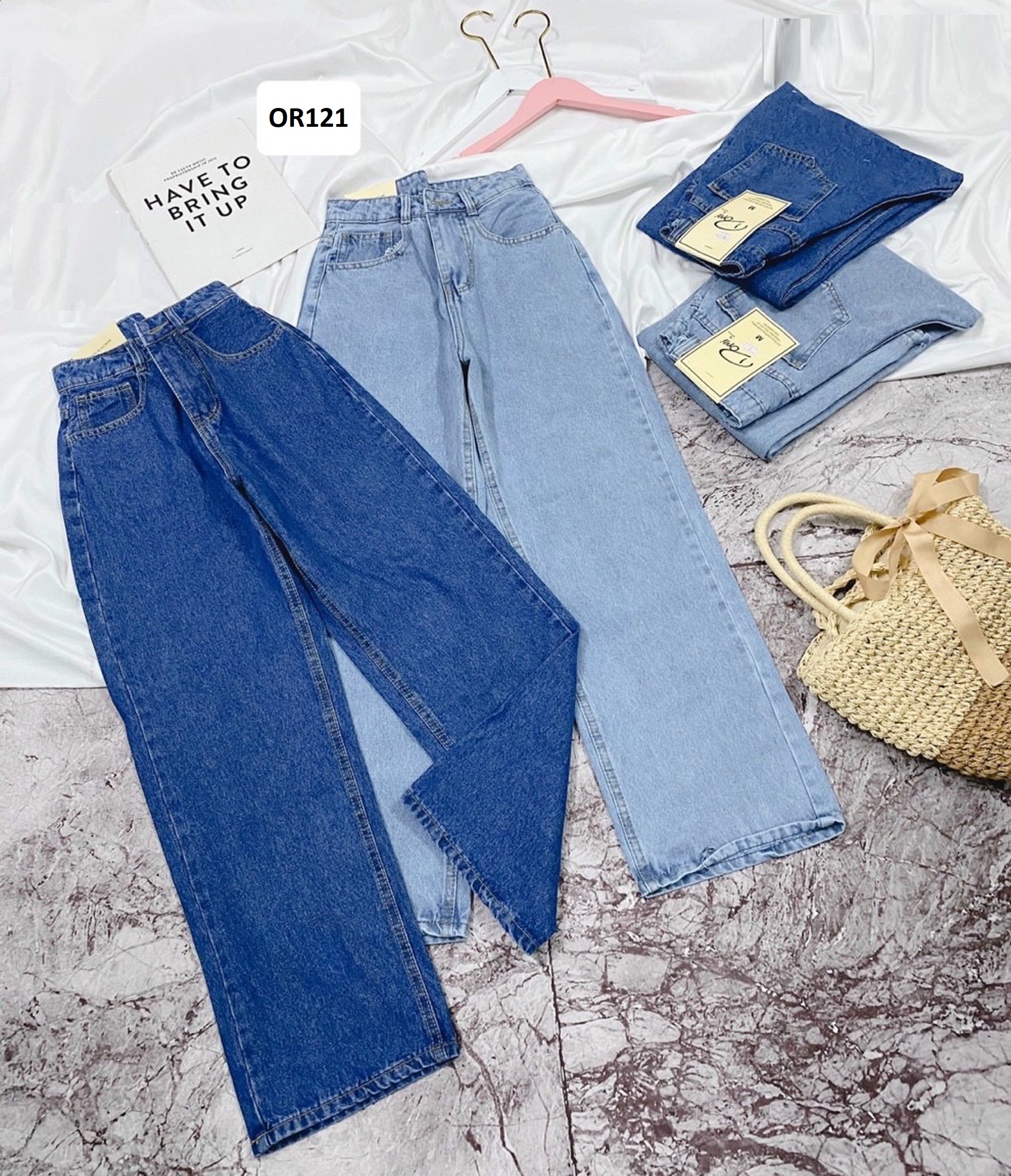 Quần jean ống rộng Simple đủ cỡ size OR121