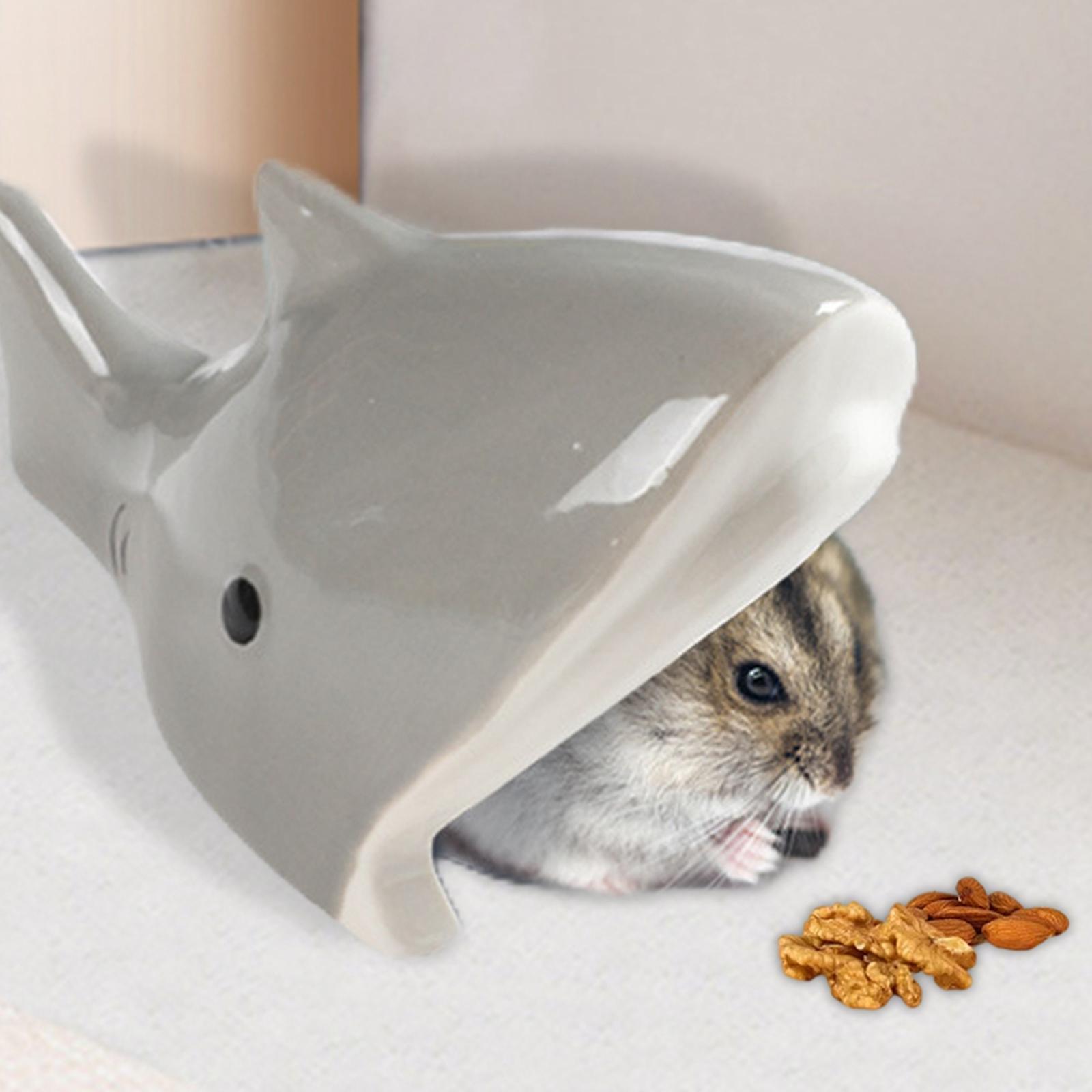 Cartoon Ceramic Hamster House Hideout Cave Small Animal Hut