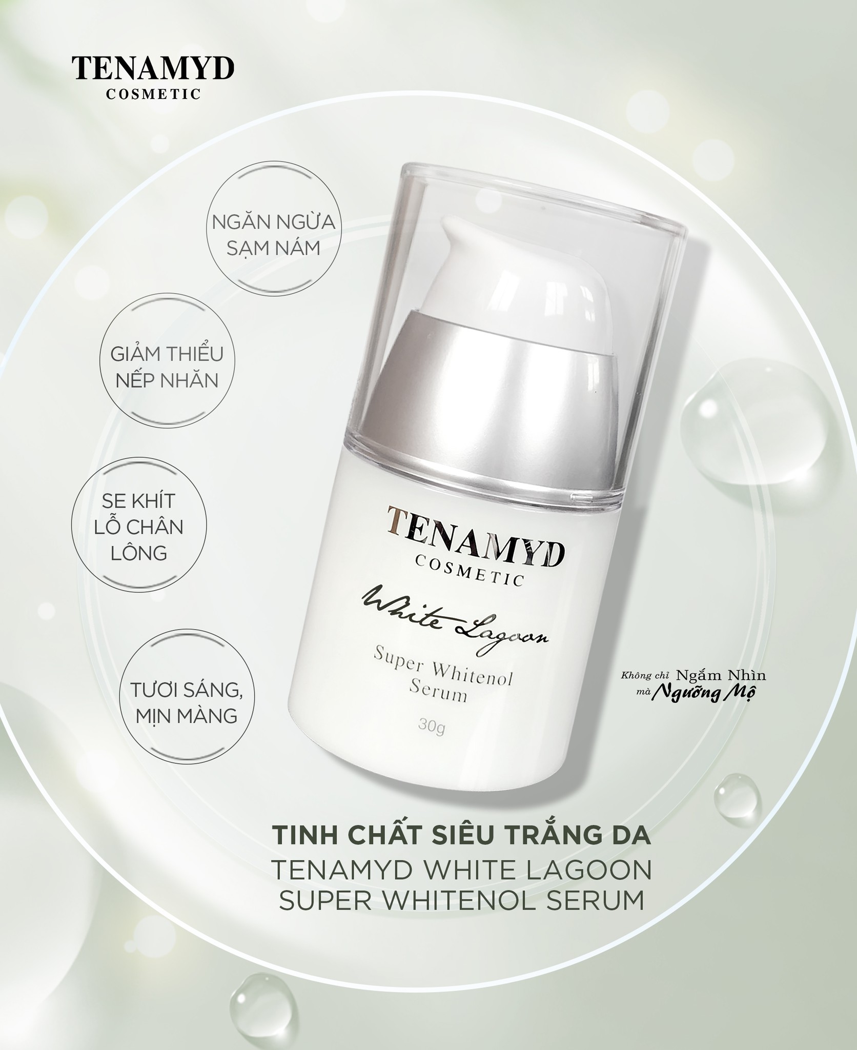 Tinh chất siêu trắng da TENAMYD White Lagoon Super Whitenol Serum 30g