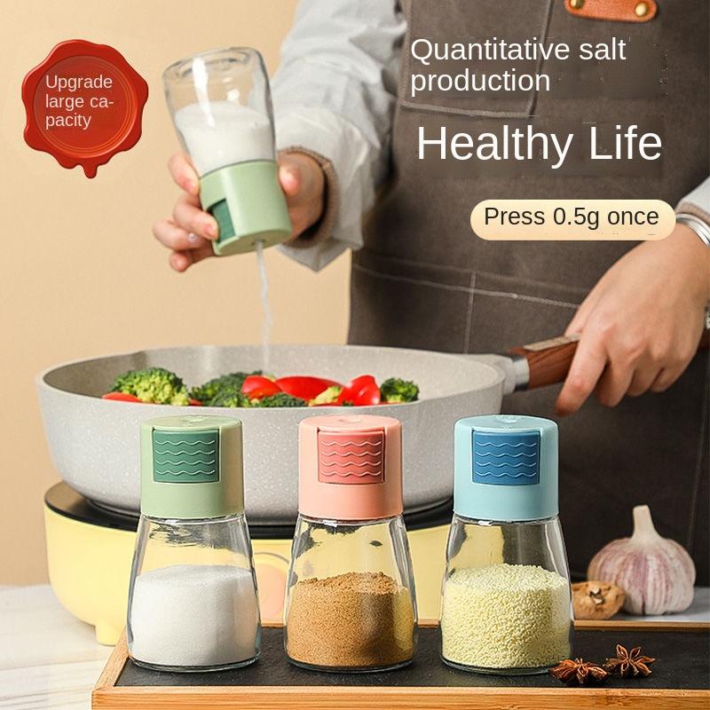 Lọ Đựng Gia Vị Bằng Thủy Tinh Trong Suốt Chống Ẩm Tiện Dụng Cho Nhà Bếp