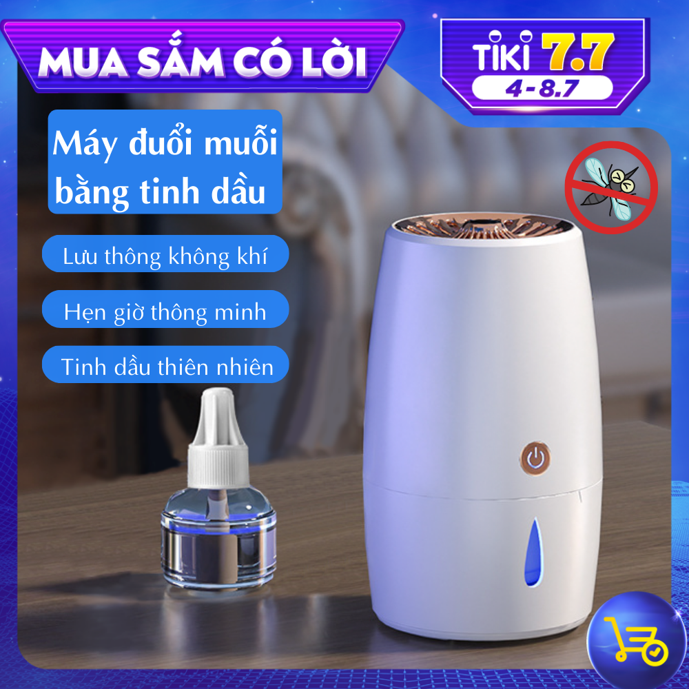 Máy đuổi muỗi bằng tinh dầu BOORUI 05, Thiết kế thông minh hẹn giờ ,khuếch tán nhanh lưu thông không khí , đuổi muỗi hiệu quả an toàn với trẻ nhỏ, chống rò rỉ, tặng kèm tinh dầu đuổi muỗi 