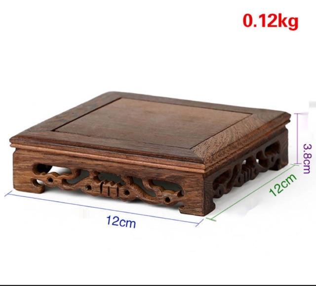 Bộ 4 đế gỗ , đôn gỗ vuông chạm khắc