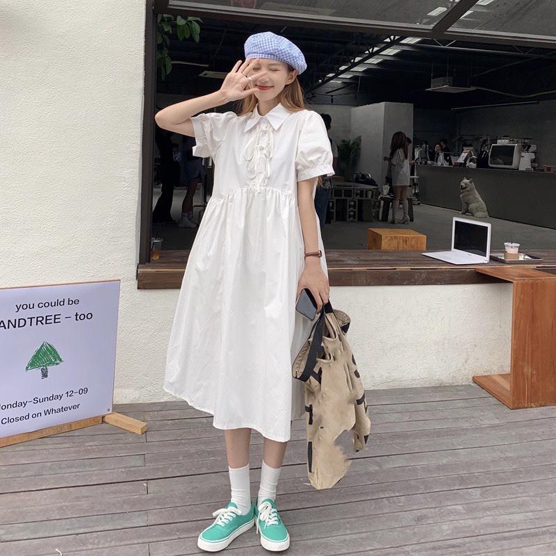 Váy babydoll chất thô hàng Quảng Châu 4 màu