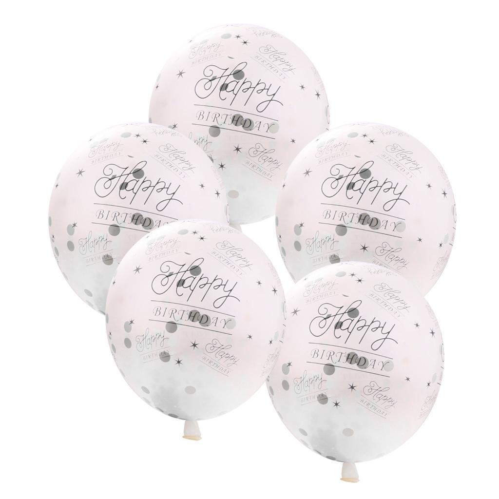 Latex confetti balloon with 5 pieces