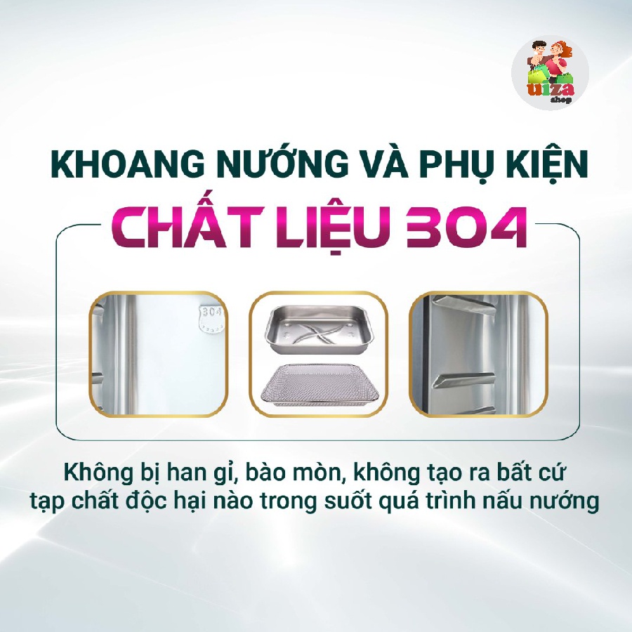 Nồi Chiên Không Dầu Mutosi MF-98C An Toàn Cho Sức Khỏe, Nút Cơ Bền Bỉ, Tích Hợp Đa Năng Lò Nướng Bếp Nướng Inox 304 Cao Cấp 12L