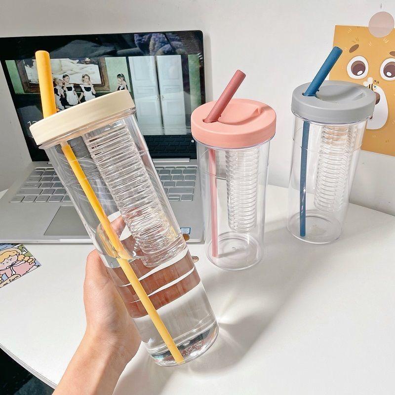 Cốc Uống Nước 800ml Dung Tích 800ml Có Ống Hút Tiện Dụng