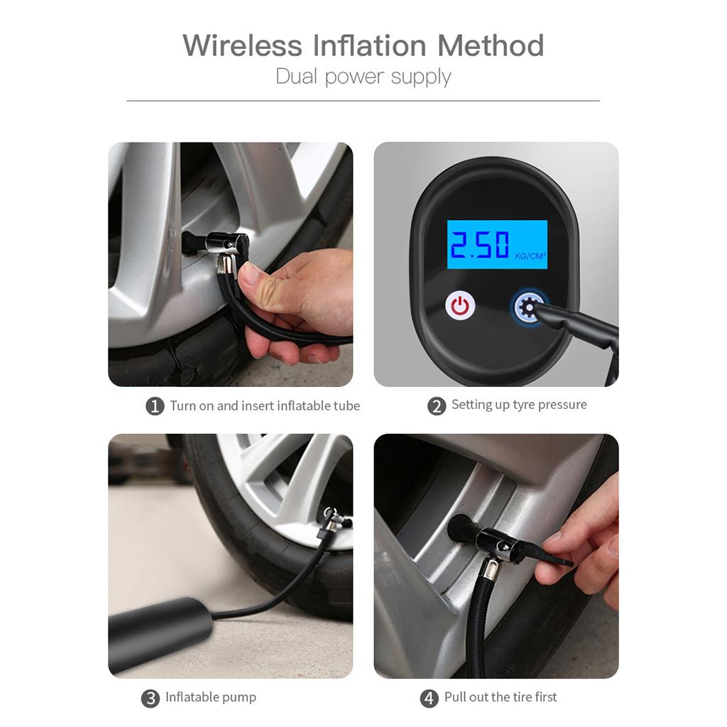 Air Compressor Cordless Handheld Inflatable Air Pump Tyre Inflator