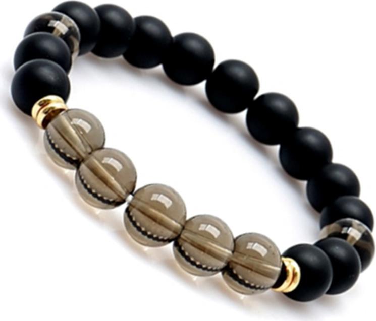 Vòng Tay Đá Onyx Đen Đá Thạch Anh Khói Tự Nhiên 10MM