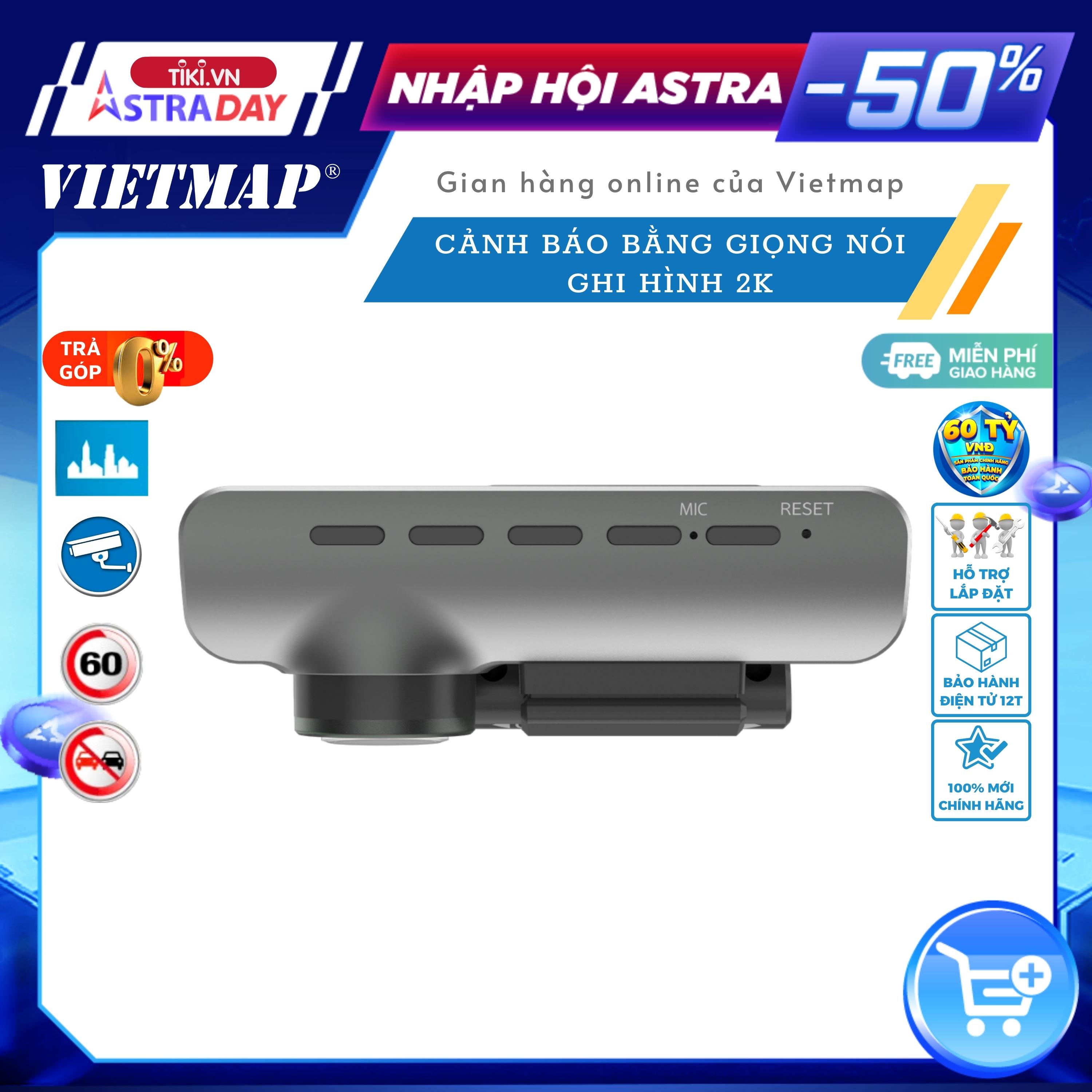 Vietmap SpeedMap M1 - Camera hành trình ô tô Cảnh báo giao thông bằng giọng nói - Cảnh báo Vượt tốc độ - Hàng chính hãng