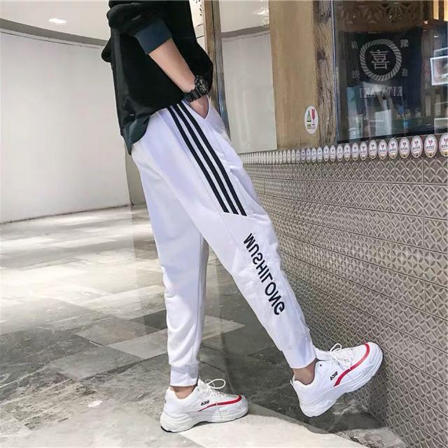 Quần Jogger Da Cá &quot;Đen Xanh