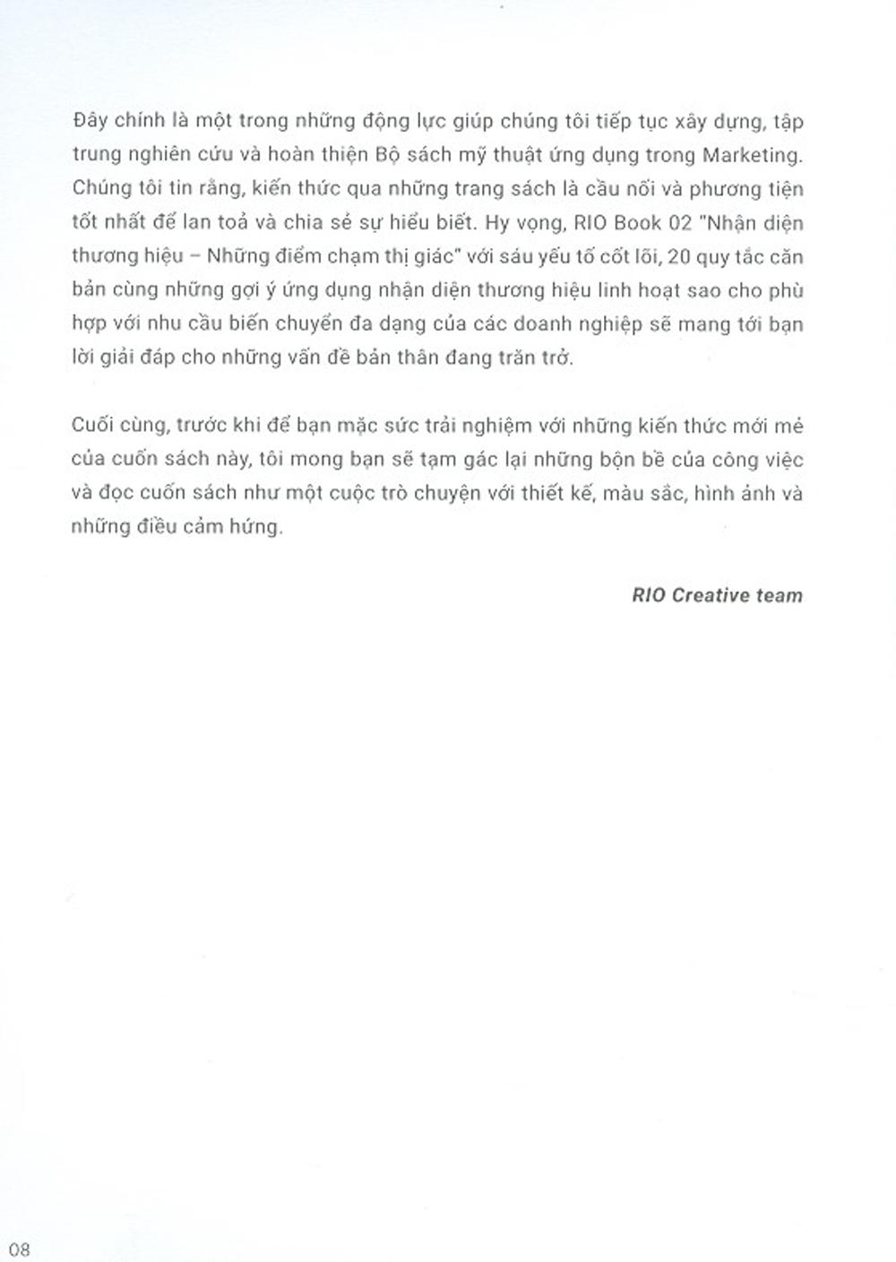 Sách Rio Book No.2 - Nhận Diện Thương Hiệu, Những Điểm Chạm Thị Giác (Tái Bản)