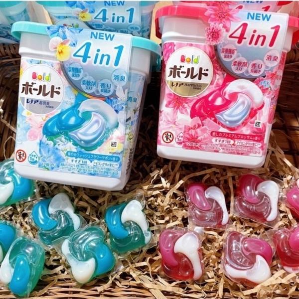 [Mẫu mới] Viên giặt xả Gelball Nhật Bản 4in1 hộp 12 viên