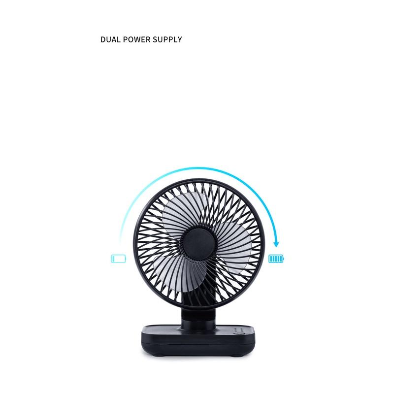 JIASHI Quạt Mini Để Bàn 4000mAh Sạc USB Không Gây Tiếng Ồn Tiện Dụng Cho Gia Đình / Văn Phòng Hàng nhập khẩu